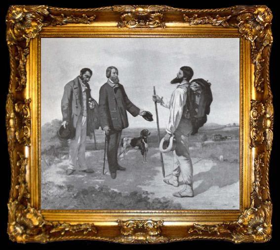 framed  Gustave Courbet Bonjour Monsieur Courbet, ta009-2